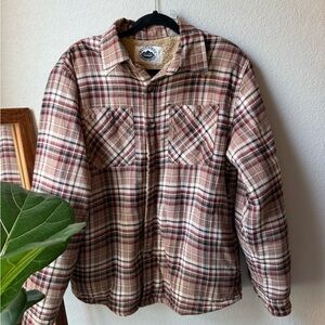 Wrangler Tan and Brown Plaid Shirt